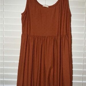 Rust Sleeveless Dress